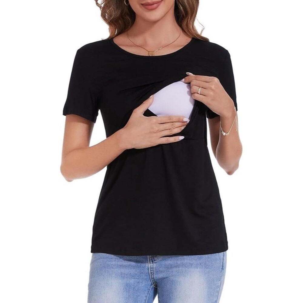 Maternity Nursing Short Sleeve‎ Tops